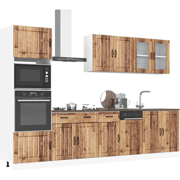 Conjunto De Armarios De Cocina, Calamar, 7 Piezas, Madera Vieja-image