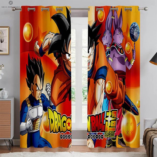 Cortinas Impresas De Anime De Sangre Caliente Para HabitacióN Infantil, Dormitorio, Sala De Estar, Dormitorio, Cortinas Decorativas, Textiles Para El Hogar W50Xh130(Cm)X2Pcs&Grommet Top-image