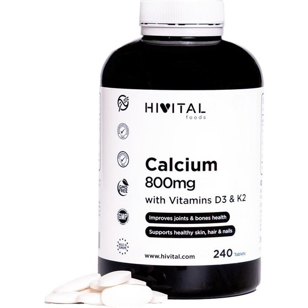 Calcio 800 Mg Con Vitamina D3 Y K2 | 240 Comprimidos-image
