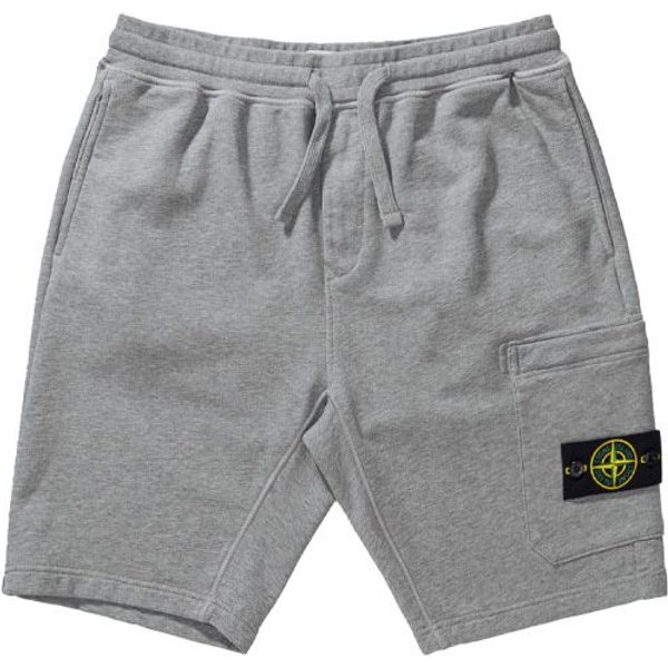 Pantalones Cortos Cargo Bermuda Stone Island Gris Melange Hombre Pantalones 741564651-V0M64 XL Gray-image