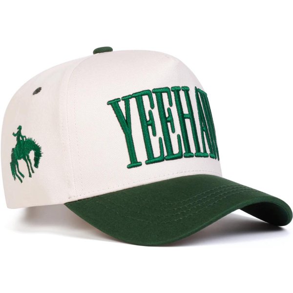 Gorras De BéIsbol Unisex Bordado De Letras Yeehaw Primavera OtoñO Exterior Ajustables Casuales Sombrero Protector Solar Gorra Deportiva White-image