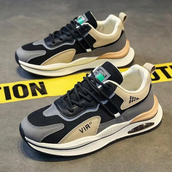 Zapatillas Deportivas Para Hombre Casual Nuevas De Verano Ligeras Suela Blanda Malla Transpirable Zapatillas De Running CóModas Amortiguadoras Zapatillas Deportivas Hombre 44 Negro-image