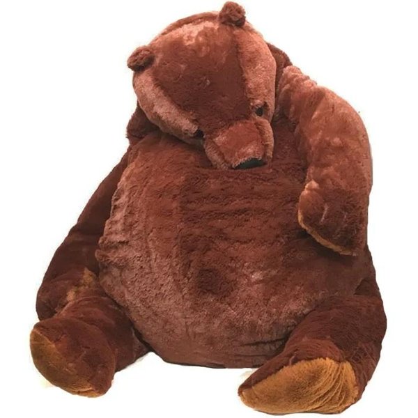 Dropshop 40-100 Cm Ogromny Symulacja Djungelskog BrąZowy Miś Pluszowy Miś Zabawka Pluszowe ZwierzęTa MięKka Poduszka Prezent Urodzinowy Dla Dziewczynki About 40Cm Brown-image