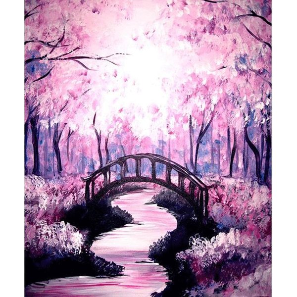 Bordado De Diamantes 5D DIY PequeñO Puente Kit De Punto De Cruz Pintura Al ÓLeo Abstracta Resina Hobby ArtesaníA 20X30CM-image