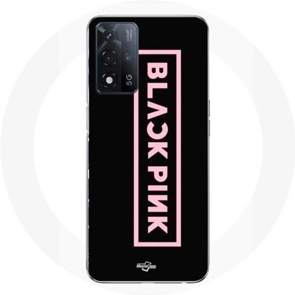 Coque Maniacase Pour Oppo A93S 5G Blackpink VIP Tickets Blackpink Logo Front Noir Negro-image