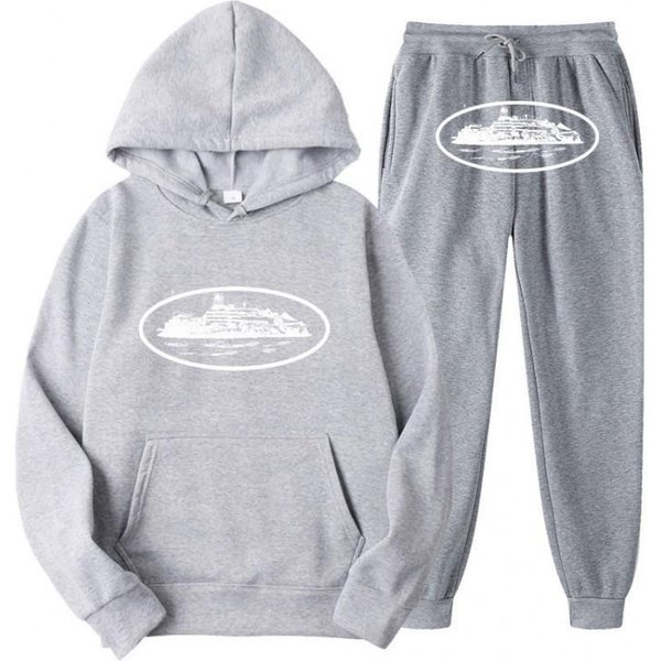 Conjunto De Sudadera Con Capucha Y Pantalones Jogger Oversize Unisex Ropa Deportiva Casual OtoñO Juventud Hip Hop Skateboarding Medium Black-image