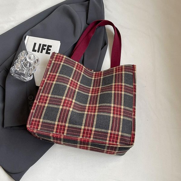 Bolso De Lona De Gran Capacidad Nuevo Bolso Tote Para Viajar Al Trabajo Para Mujer Bolso De Hombro VersáTil De Nicho Retro Para Mujer Gray-image