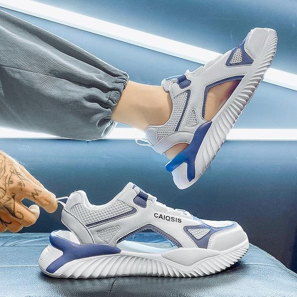 Sandalias Deportivas Para Hombre, Sandalias De Malla Transpirables De Verano, Sandalias De Playa Ligeras Informales Para Exteriores Para Hombre, Zapatos De Moda Para Hombre 39 Negro-image