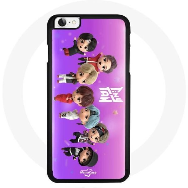 Funda Para Iphone 4 BTS Tinytan AnimacióN PóSter RM Jin Suga J-Hope Jimin Jungkook Y V Mic Drop Baile-image