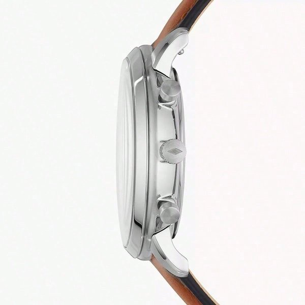 Reloj Fossil Para Hombre De Cuarzo Con Correa De Cuero De Tres Agujas Caja De Acero Inoxidable/Cristal Resistente A ArañAzos FS5735 Verde-image