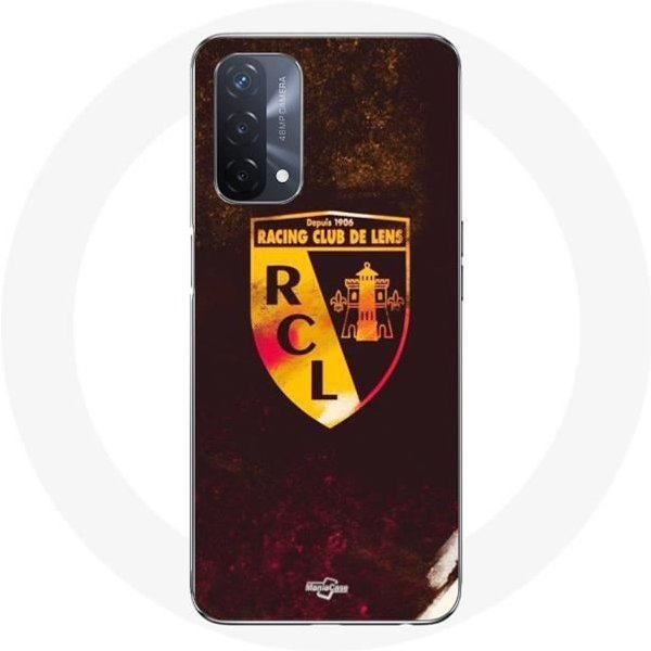 Funda - Maniacase - Oppo A93 5G - Flexible - Naranja - Negro - PatróN Lente Negro-image