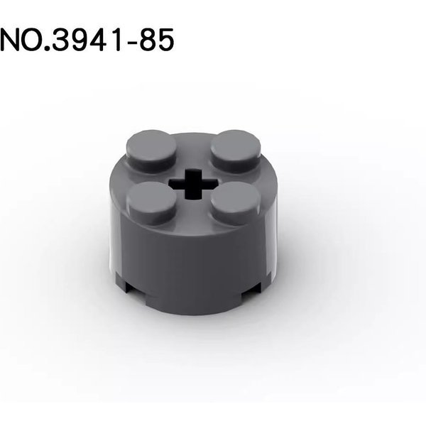 20 Sztuk CzęśCi MOC 3941 6143 Klocek OkrąGłY 2X2 Z Otworem Na Oś Kompatybilne Klocki Konstrukcyjne Zabawka DIY Prezent Dla Dzieci Gray-image