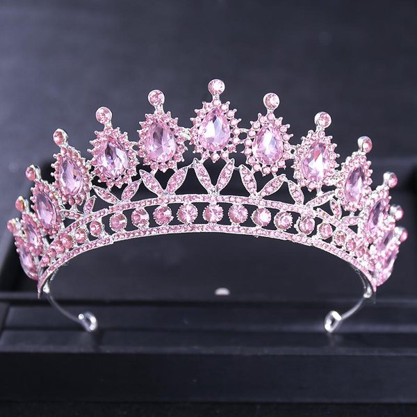 Tiara Y Coronas De Cristal Barrocas Vintage De Diamantes De ImitacióN, Reina, Concurso, Baile De GraduacióN, Diadema, Corona, Accesorios Para El Cabello De Boda Nupcial, JoyeríA-image