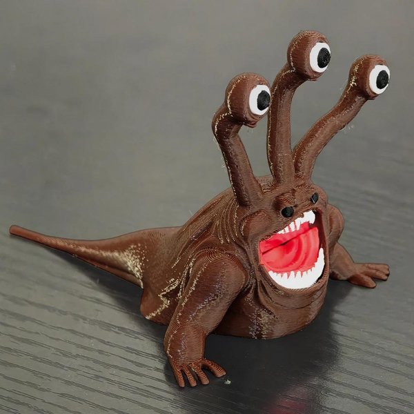 Bloop Monstruo Marino Impreso En 3D Flexible Articulado Juguete Para Fidget – Devorador De Mar Criatura De Las Profundidades Coleccionable, Juguete De Escritorio Para Alivio Del EstréS-image