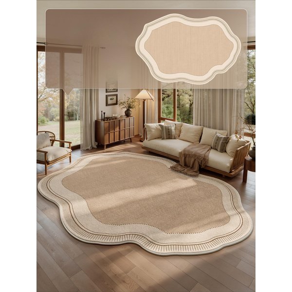 Kreatywny KształT Dywan Dekoracyjny Do Salonu Puszyste MięKkie Dywany Do Sypialni Styl Retro Mata PodłOgowa Do Pokoju Dziennego Pogrubiony Pluszowy Dywanik Do Gabinetu 80X160Cm-image