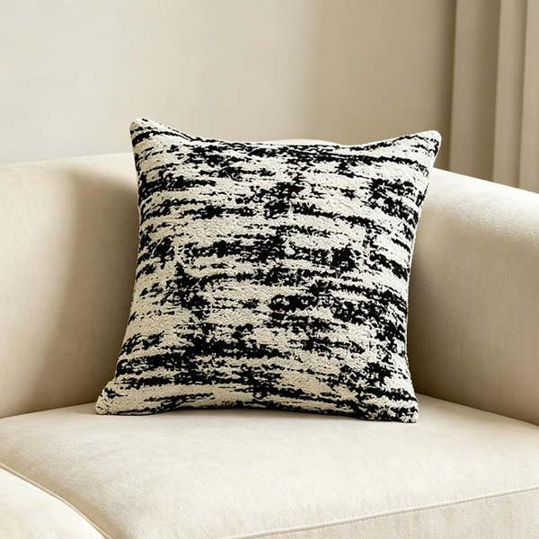 Funda De CojíN Estilo NóRdico 45X45Cm Jacquard GeoméTrico Felpa Suave Funda De CojíN Decorativo Para Sofá De SalóN Funda De Almohada 45X45Cm-image