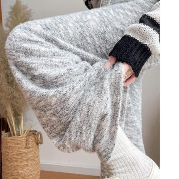 Pantalones De Arroz Glutinoso ArcoíRis Para Mujer En OtoñO E Invierno Nuevos De Cintura Alta Adelgazantes Y Con CaíDa Pantalones De Pierna Ancha De Pierna Recta Casual Pantalones Con Felpa XL Gray-image