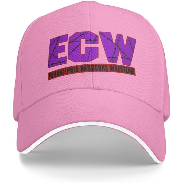 Ecw Hardcore Wrestling Czapka Z Daszkiem MężCzyźNi Kobiety Design Czapka Trucker Letnia Codzienna Turystyka WęDkowanie Ochrona Przed SłOńCem Czapki Z Daszkiem One Size Pink-image