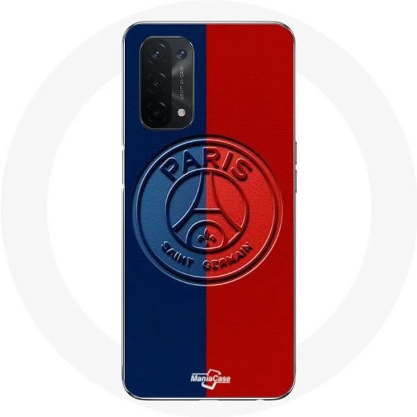 Funda - Maniacase - Oppo A74 5G - PSG Paris Saint Germain - Silicona - Flexible Negro-image