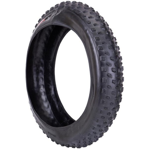 Opona Fat Bike 20 X 3.0 Cala Gumowa Opona Rowerowa SkłAdana Opona Rowerowa ŚNieżNa PlażOwa Opona Zamienna 20 X 4.0 Inch Outer Tire Czarny-image
