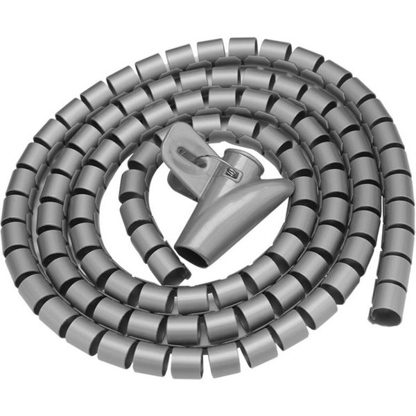 Elastyczna Spirala Do Owijania Kabli, Zwijarka Do Kabli, Organizer Kabli, Rura Do Przechowywania, Ochrona PrzewodóW, ZarząDzanie 22Mm X 3M Szary-image