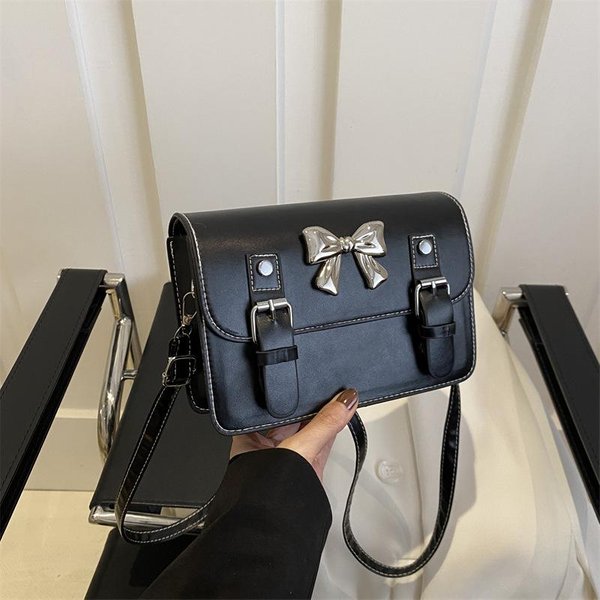 Bolso PequeñO Retro Y A La Moda Bolso De Mujer Nuevo Trendy Y A La Moda Bolso De Mano Casual De Un Hombro Cruzado Bolso Cuadrado PequeñO Gray-image