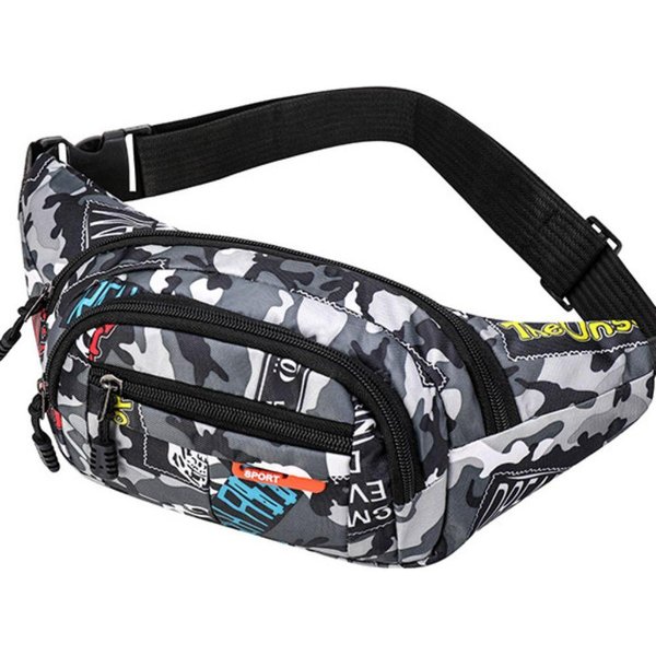 Mujeres Hombres Paquete De Pecho Bolsa Impermeable Para Deportes Al Aire Libre Bolsa De Lona Bolsa De Cintura Bolsa Fanny Cruzada Masculina Bolsa Banano Black-image