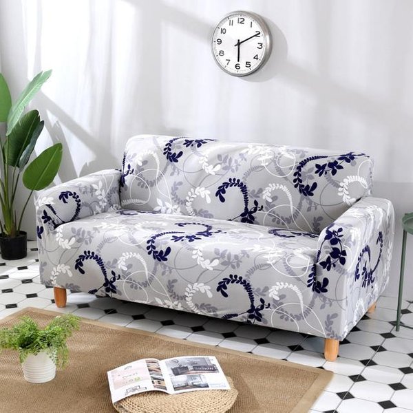 Elastyczny Pokrowiec Na Kanapę Ze Spandexu Dopasowany All-Inclusive Pokrowiec Na Sofę Do Salonu Meble ModułOwe Pokrowiec Na Sofę 1 2 3 4-Osobowy Do Domu 1-Seat 90-140Cm Gray-image