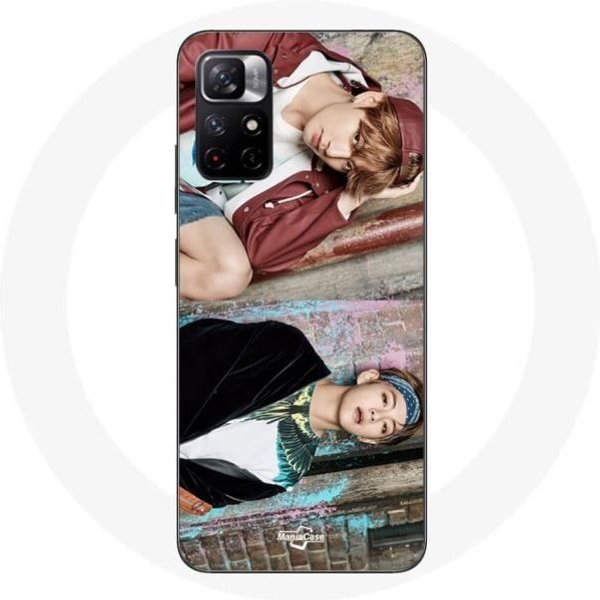 Funda - BTS - Redmi Note 11 5G - Flexible - Blanca - Kim Taehyung Y; Jungkook-image