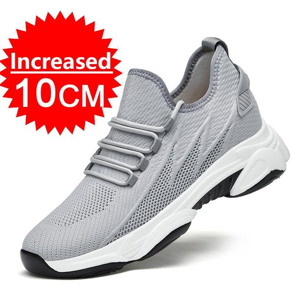 Zapatillas Para Hombre Zapatos Elevadores Zapatos Para Aumentar Altura Para Hombres Casual Plantilla 10Cm 8Cm 6Cm Tacones Opcionales Mocasines MáS Alto Hombre Deporte 46 Gray-image