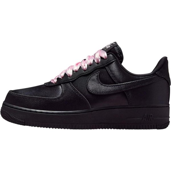 Nike Air Force 1 Low Czarne Satynowe Damskie Sneakersy IH2034-010 35.5-image