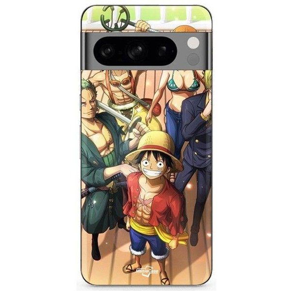 Coque - Maniacase - Google Pixel 8A Pro - Silicone - Souple - One Piece Manga Anime Negro-image