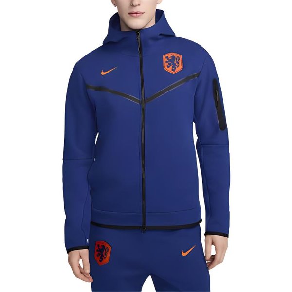 MęSka Bluza Nike Holandia Tech Fleece Windrunner Bluza MęSka Ciemnoniebieska S Blue-image