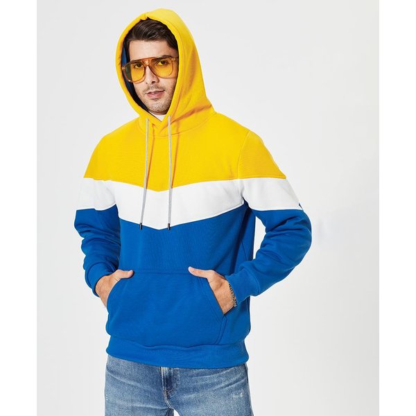 Zimowa Bluza Z Kapturem Streetwear MęSka Bluza Z Kapturem Patchworkowa Bluza Z Kapturem MęSka Polarowa Bluza Z Kapturem Bluzki W Stylu Harajuku 3XL Red-image