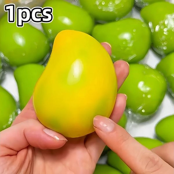 RęCznie Robiona Squishy Mango PiłEczka Antystresowa Zabawka ZmieniająCa Kolor Mango ŚCiskana Fidget Toys Asmr Sensoryczna Zabawka Do Redukcji Stresu Dla DorosłYch-image