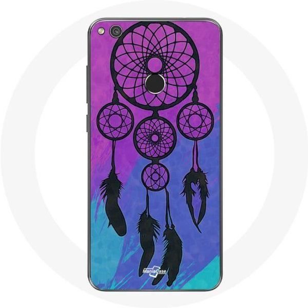 Funda Para Huawei P8 Lite 2017 AtrapasueñOs Negro Fondo Azul Y Morado-image