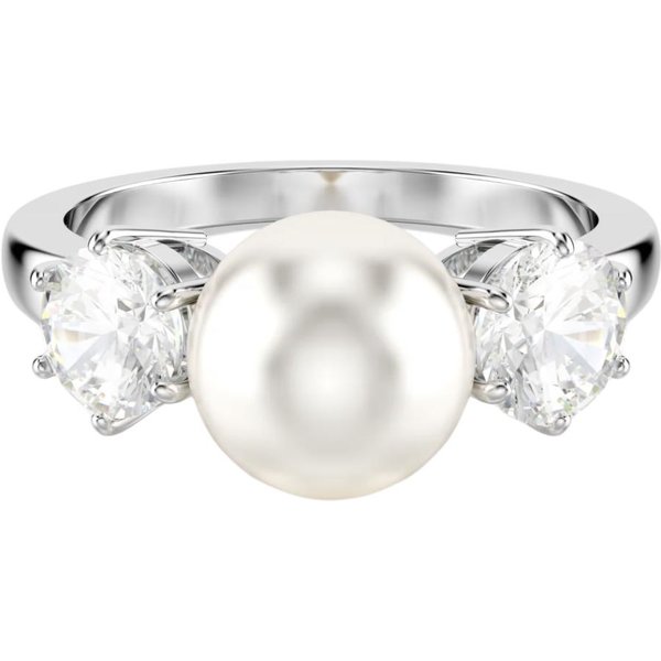 Anillo Swarovski Matrix DiseñO Original Chapado En Rodio Anillo Para Mujer Plata 5689628 Box+Shopping Bag (Random Color) White-image