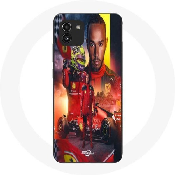 Funda Para Samsung Galaxy A03 Oficial De Lewis Hamilton Scuderia Ferrari F1-image