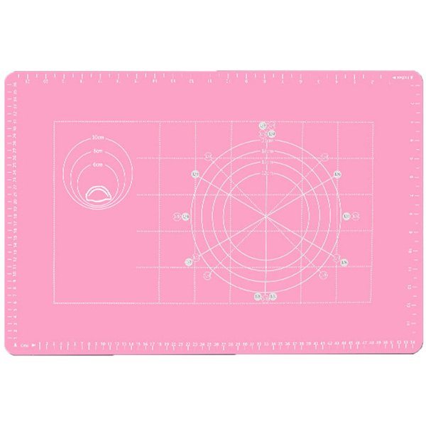 Alfombrilla De Silicona Gruesa Para Hornear Con Medidas, Antideslizante, Para ReposteríA, Reutilizable, Para Amasar Masa Para White-image