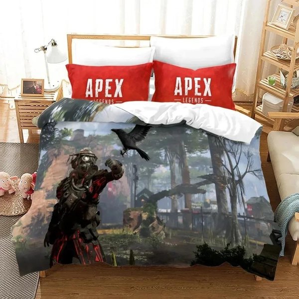 Kolekcja PośCieli Apex Legends Rozmiar Pojedynczy Twin PełNy Queen King Rozmiar Kolekcja PośCieli Do Gry Strzelanki Sypialnia ChłOpcóW DorosłYch Kolekcje Poszewek Na KołDrę 3D Print 015 70X133Cm 2Pcs-image