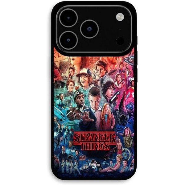 Etui Na Iphone'a 17 Pro Stranger Things Serial Sezon 4 Maniacase Czarny-image