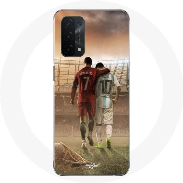 Funda - Oppo - A54 5G - Flexible - Cristiano Ronaldo - Messi - Goat-image
