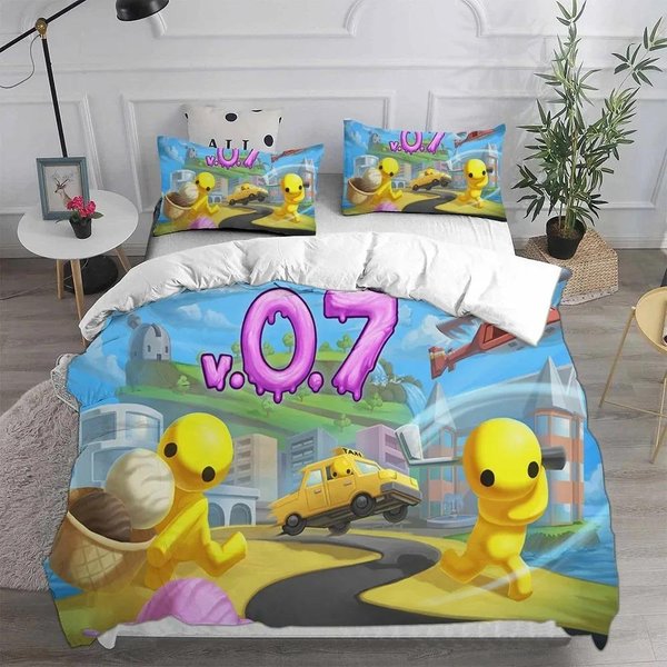 ImpresióN 3D Oscilante Vida Individual Doble Matrimonial Queen King Size Colcha Cubre Cama Anime Funda De Almohada 2 3 Piezas Funda NóRdica Colecciones De Ropa De Cama EU Single(135X200Cm)-image