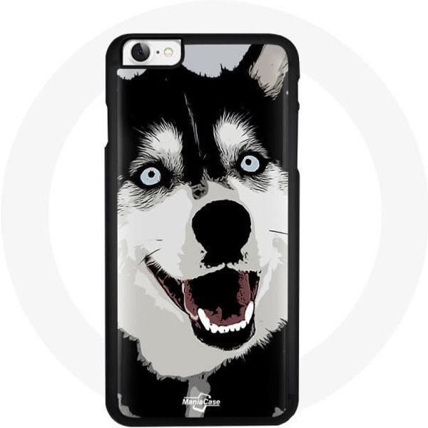 Funda - Maniacase - Iphone 7 Plus - Perro Husky - Flexible - ProteccióN Y DecoracióN Negro-image