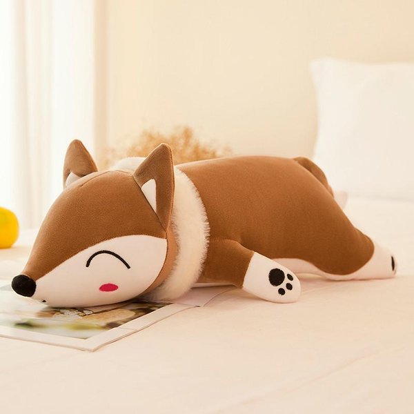 35-90Cm Lalki Kawaii Pluszaki I Zabawki Pluszowe Dla Dziewczynek Dzieci ChłOpcóW Zabawki Pluszowa Poduszka Lis Pluszaki MięKka Zabawka Lalka 35Cm Beige-image
