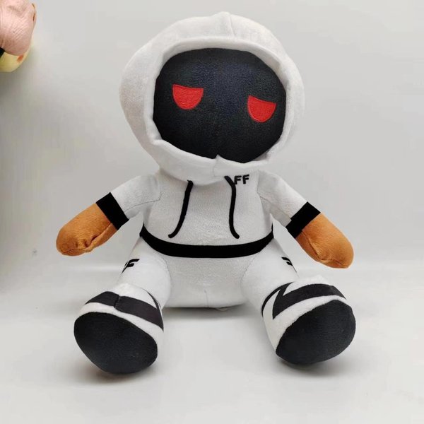 Roblox Rodzina FoltynóW Pluszowa Zabawka BiałA Postać Pluszowa Z Kapturem GadżEt Do Gry MięKka Pluszowa Lalka Prezent Dla Dzieci FanóW Gier WystróJ Pokoju-image