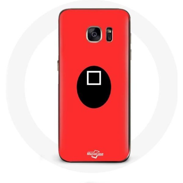 Funda - Squid Game - Samsung Galaxy S7 - Roja - MáScara Cuadrada - RíGida Rojo-image