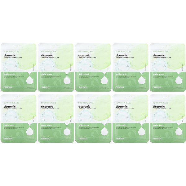Snp, Mascarilla De Belleza Diaria, Cicaronic, 10 Mascarillas En LáMina, 0,67 (20 Ml) Cada White-image