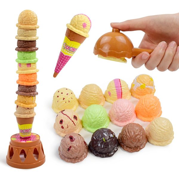 Comida De ImitacióN Para NiñOs, Juguete De Cocina, Helado, Juego Apilable, Juguetes Para Juego De ImitacióN, Juguetes Educativos Para Regalos Para Bebé-image