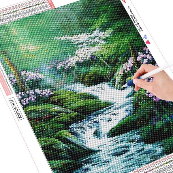 Mosaico De Diamantes Redondo Completo Paisaje 5D Pintura De Diamantes Paisaje Piedras Bordado Punto De Cruz 20X30-image